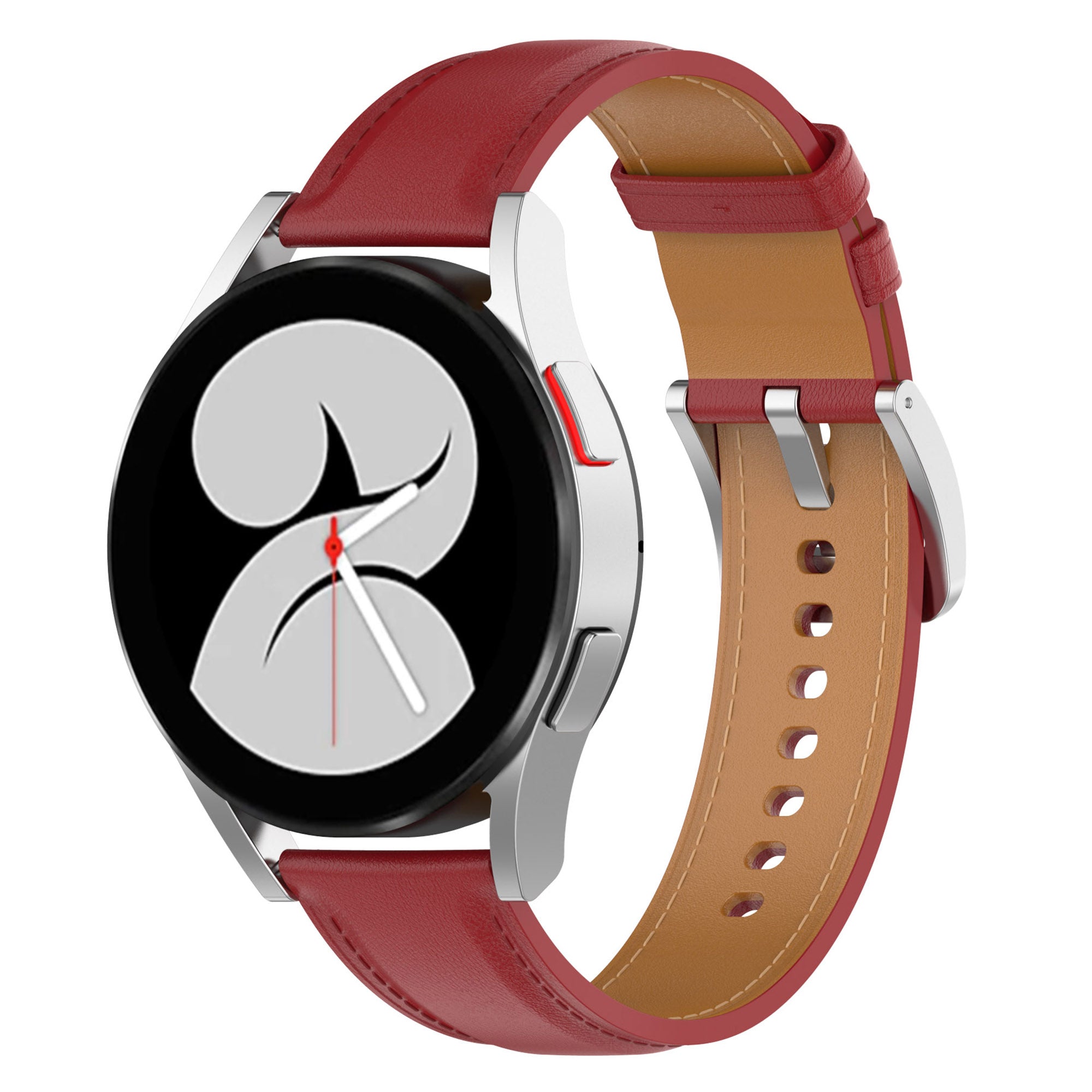 For Huawei Watch GT2 Samsung Galaxy Watch Active 20mm Universal Stitching Line First Layer Cowhide Solid Color Smart Watch Replacement Strap For Huawei Watch GT2 Samsung Galaxy Watch Active 20mm Universal Stitching Line First Layer Cowhide Solid Color Smart Watch Replacement Strap